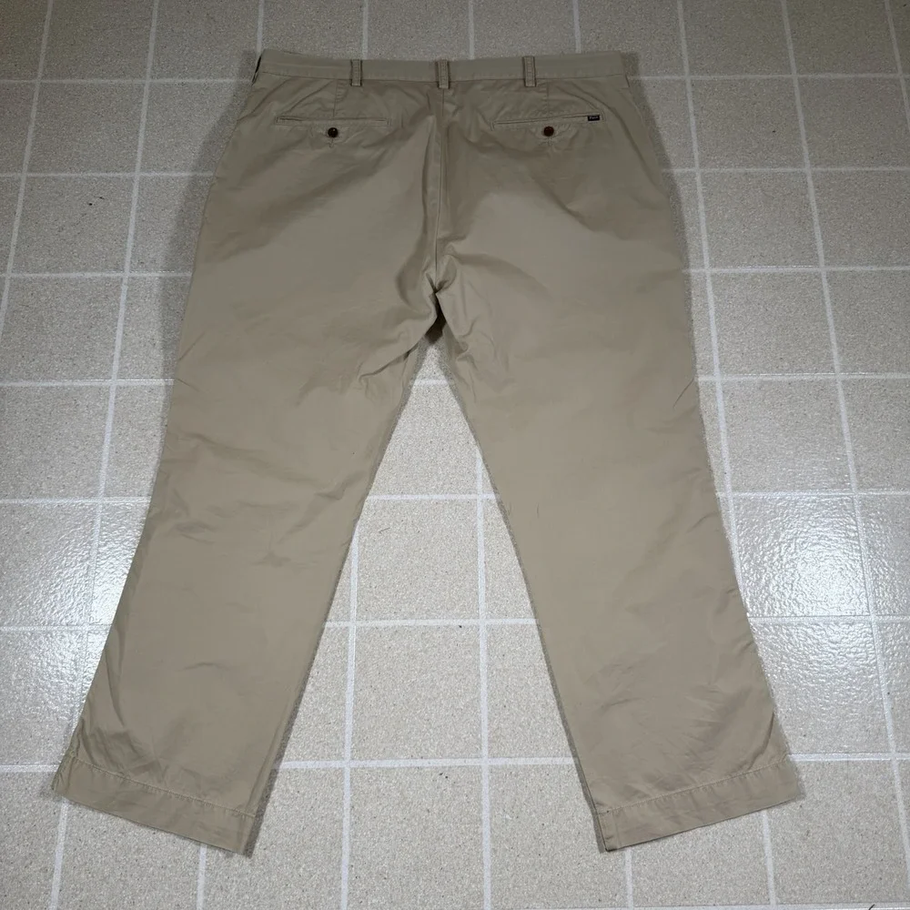 VTG Polo Ralph Lauren Chino Pants Mens 40x30 Khaki Suffield Straight Pony Preppy
